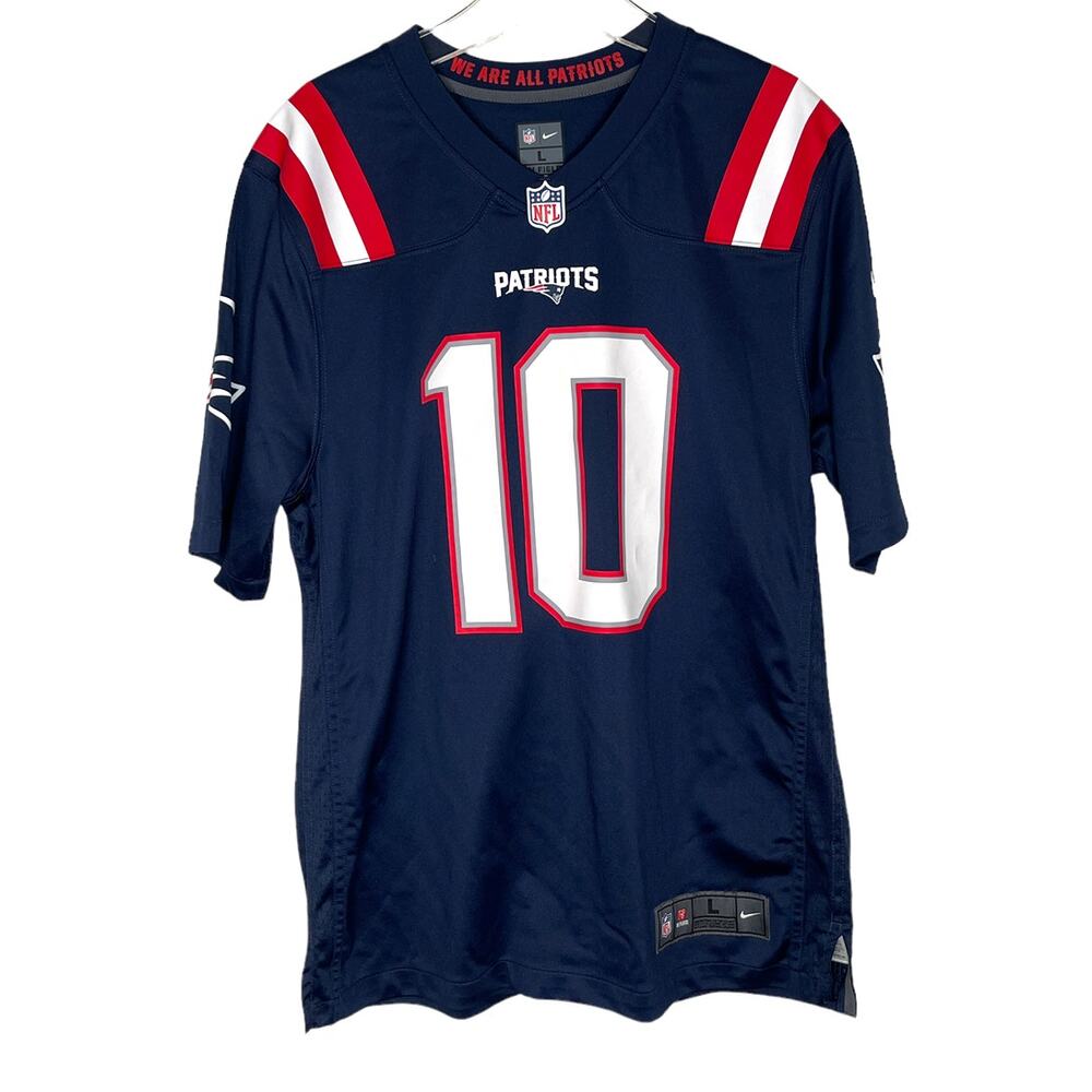 Mac Jones Patriots Jersey #10 NFL Blue Large